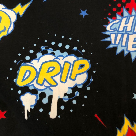 Eighty Eight Boys Graphic Button Down Shirt Collared SZ 18 Black with Graphics - Picture 8 of 12